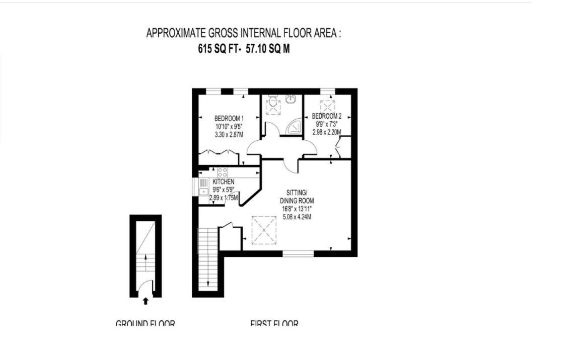 Weybridge - 2 Bed - Parking公寓 外观 照片